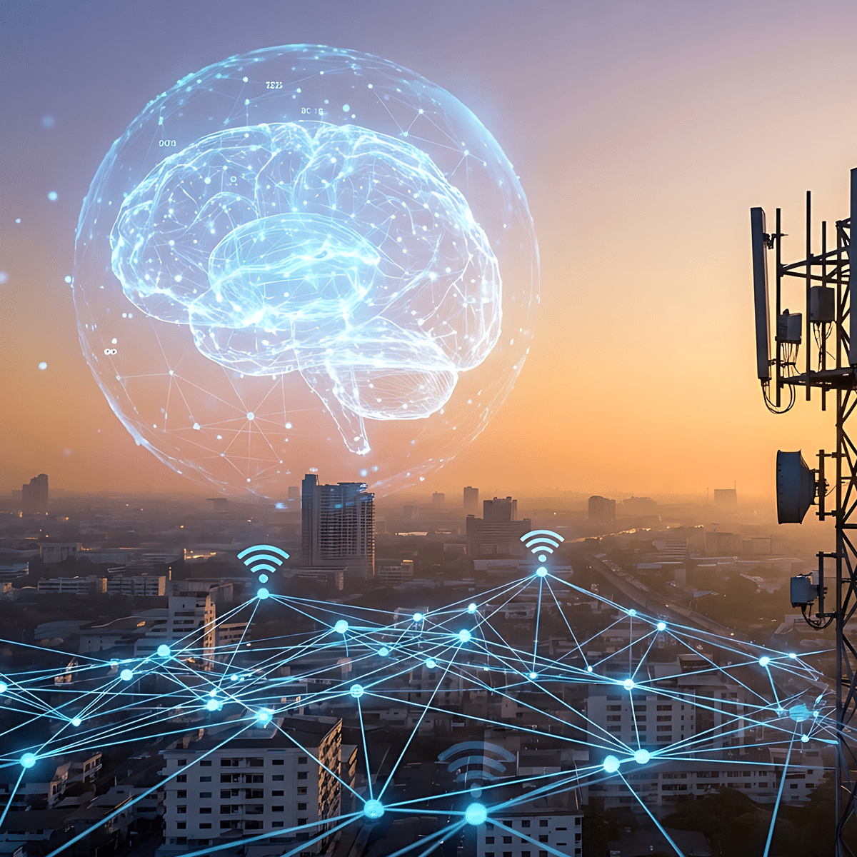 AI-powered 5G networks using artificial intelligence to create smarter connected cities